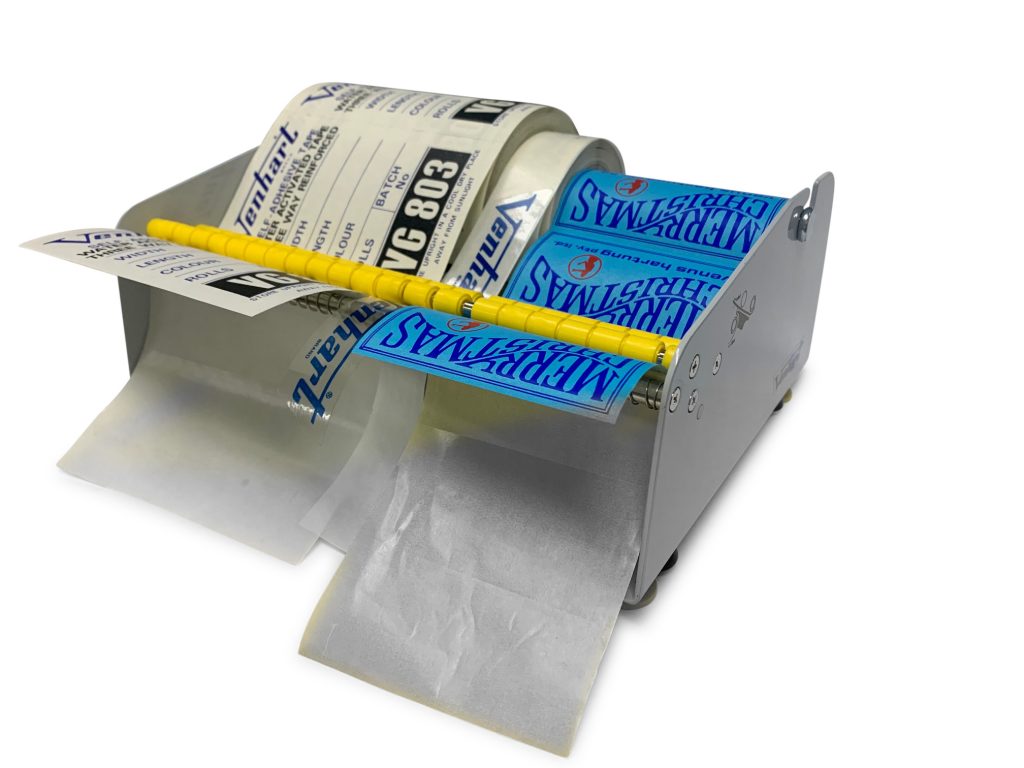 Self adhesive label dispenser wall mount VH13105