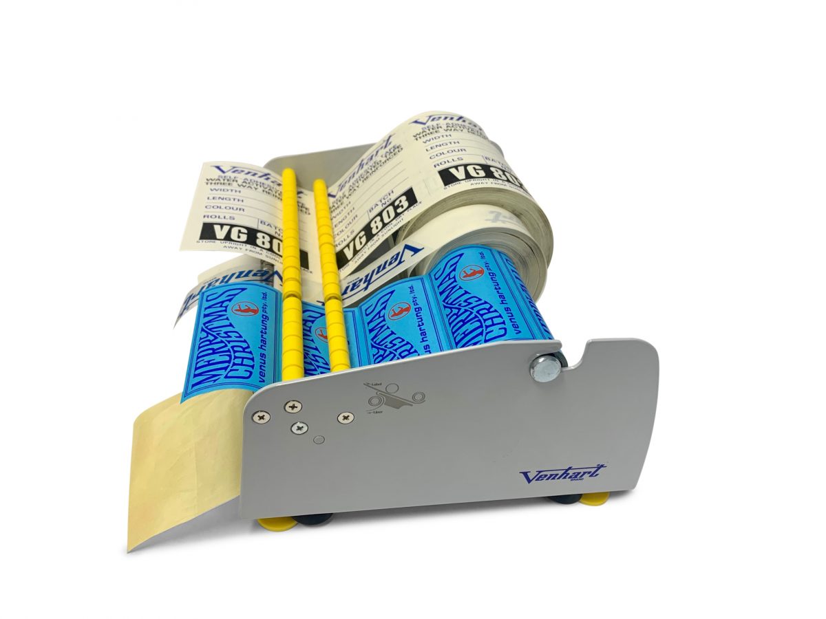 Self adhesive label dispenser wall mount VH13105